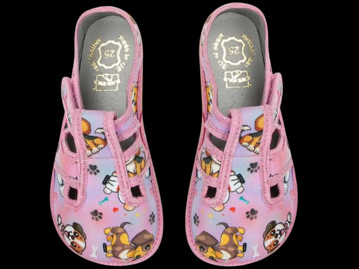 Kapcie Dziecięce Barefoot do Przedszkola dla Dziewczynki na Rzepy Raweks z51
