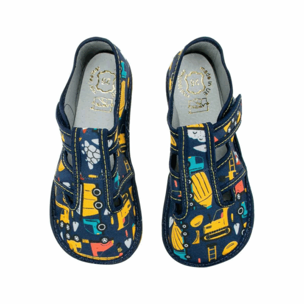 Kapcie Barefoot Raweks dla chłopca - Z20 Koparki