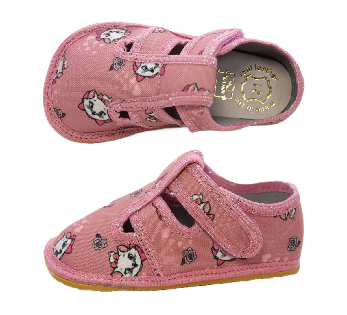 f (4) Kapcie Barefoot dla dziewczynki RAWEKS kotek - obrazek 1