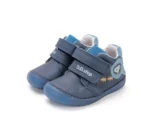 Półbuty skórzane barefoot D.D.Step S070-52576 granatowe z mrówkami świecącymi w ciemności
