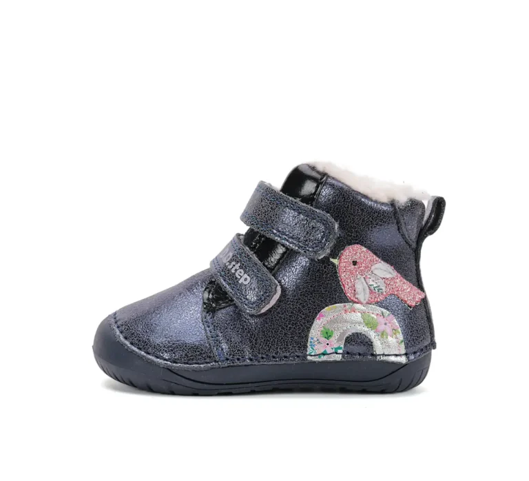niebieskie zimowe buty dziecięce barefoot D.D.Step