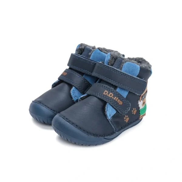 zimowe buty dziecięce barefoot D.D.Step W070-52893B Royal Blue